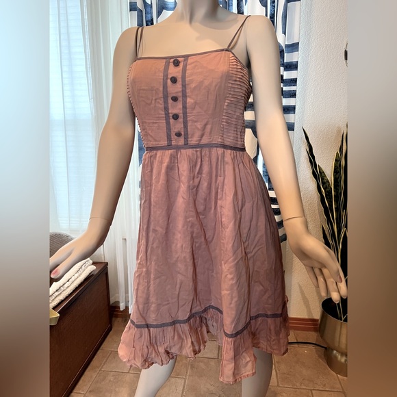 Tara Jarmon Baby Doll Toupe Dress Size Medium - Picture 1 of 10